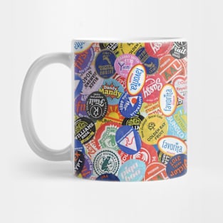 Fruit Sticker Montage Pattern Mug